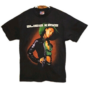 Vintage Alicia Keys Tour Shirt 2002 Size Medium Double Sided Made In USA Murina